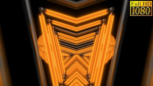 Neon Triangle Tunnel Loop Background