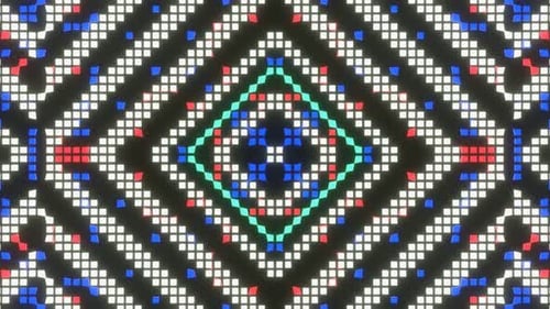 VJ Loop Animation of Pixel Mosaic Ver12