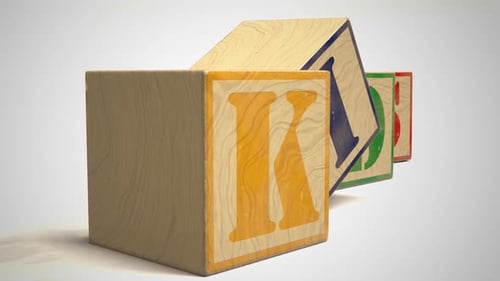 Blocos com letras coloridas. Brinquedos usados para ensinar ortografia e escrita às crianças
.