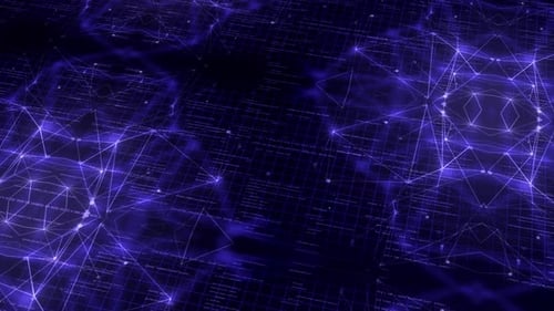 Fondo de
vídeo de tecnología ciberespacial. texto de código de programa desplazable.