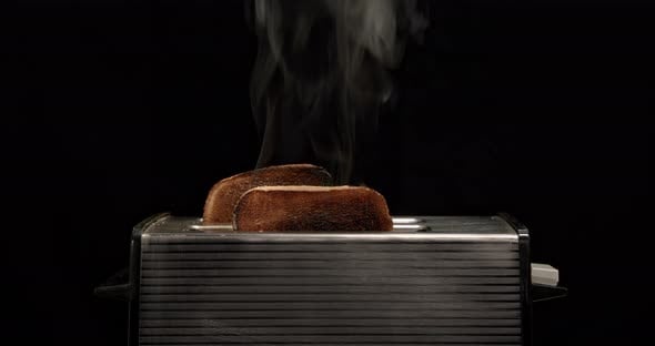 Smoke coming out of a toaster, Food Stock Footage ft. toaster & burned ...