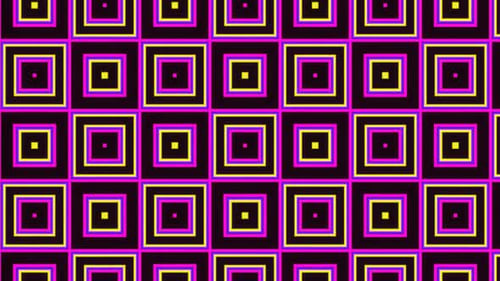 Mesmerizing Cyclic Animation of Moving Squares
