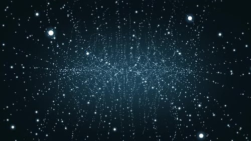 Abstract Glowing Particles Network Data Background Loop