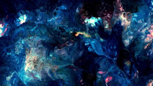 Abstract Fluid Art with Swirling Cosmic Colors
