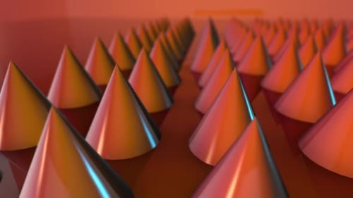3d orange cone room background