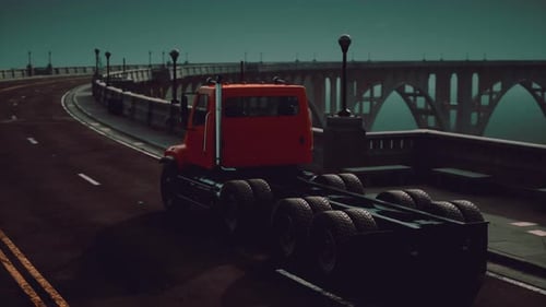 Big Lorry Truck on the Bridge