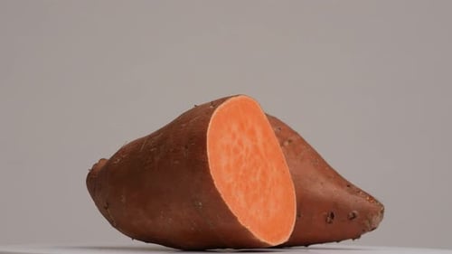 Close Up of Sweet Potato, Halved