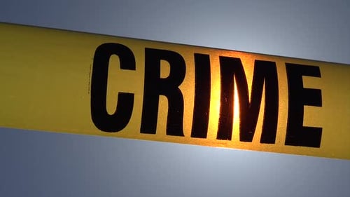 Yellow Crime Scene Tape Blocking Access