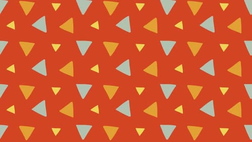 Playful Hand-Drawn Triangle Geometric Pattern Loop Background