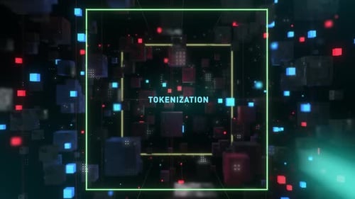 Tokénisation de mots tunnel abstraits futuristes