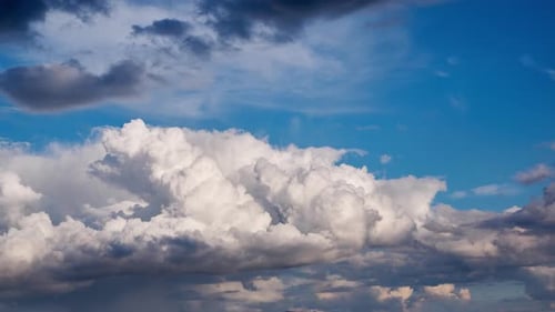Time Lapse of Clouds Moving Across Blue Sky