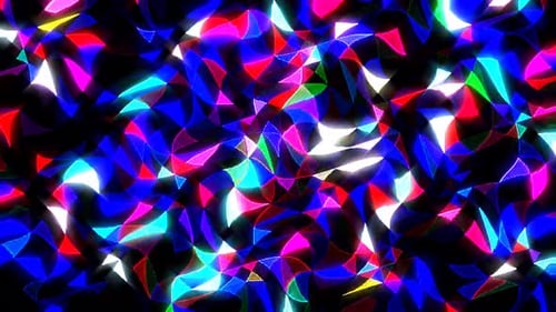 Abstract Neon Dynamic Geometric Pattern Seamless Loop