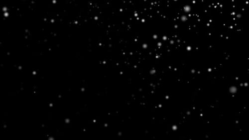 Falling snowflakes with black background. Snowfall render animation with big snowflakes.