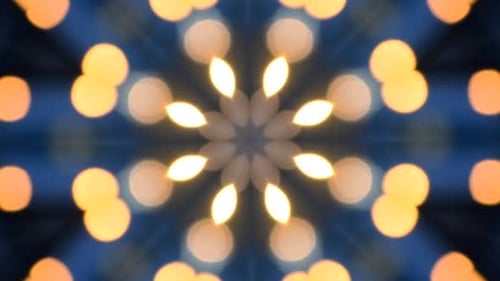 Abstract Lights Background in Kaleidoscope Pattern