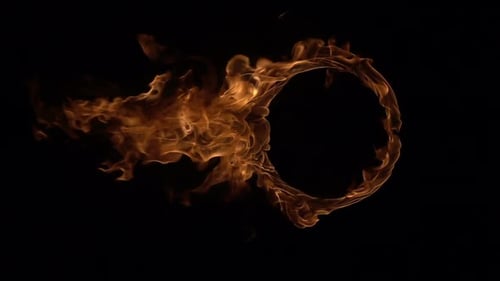 Fiery Flames Forming a Circular Ring