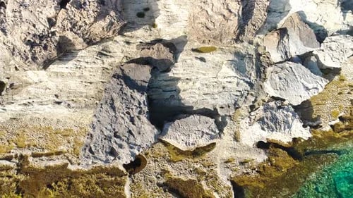 Steep Rocky Cliff Over the Ocean Beautiful Tourist Landscape