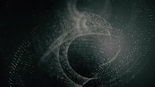 Futuristic Data Matrix Simulation HUD Background 04