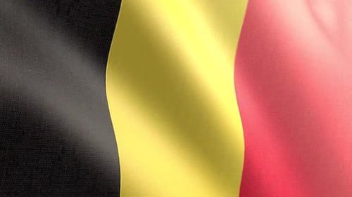 Belgian Flag Waving Seamless Loop