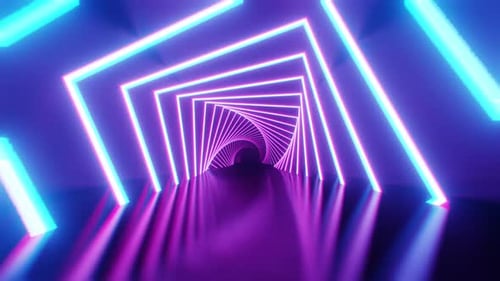 Neon Light Vj Loop Background 4K