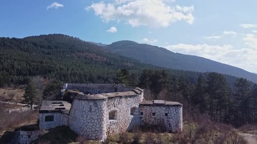 Aerial Shot Of Abandoned Buildings