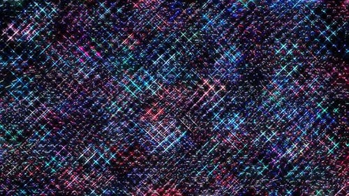 Colorful Glitter Sparkles on Black Background Loop