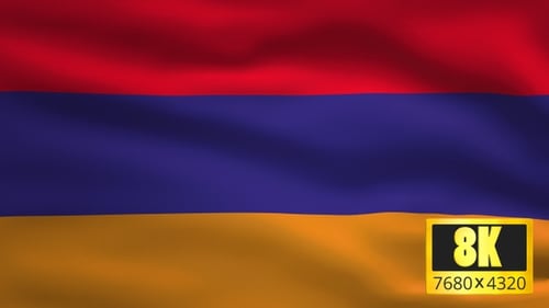 Armenian Flag Waving Loop Background