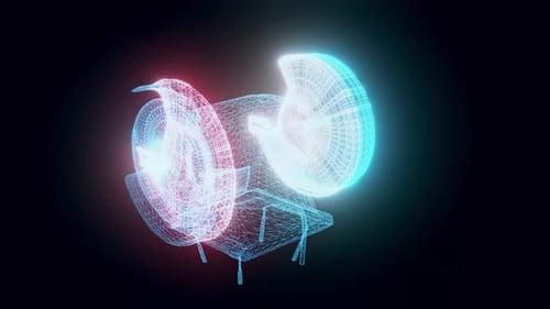 Grinder Hologram Rotating 4k