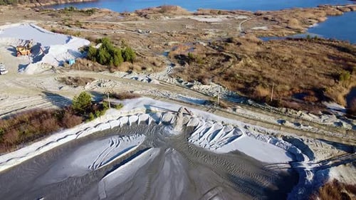 Sand Quarry Lake Forest Aerial View