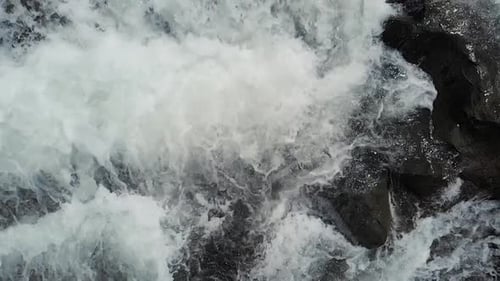 River Water Splashing Close Up