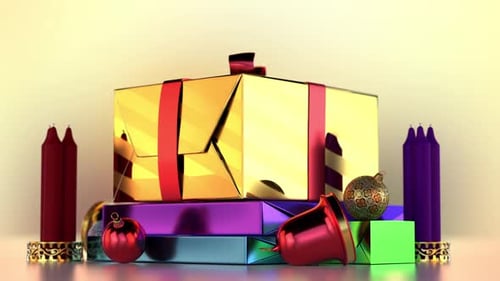 Weihnachts-Paket Bokeh Seamless Loop