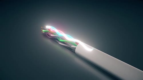High-Speed Internet Data Flow in an Ethernet Cable