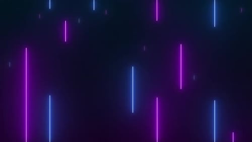 Glowing Neon Vertical Lines Abstract Background Loop