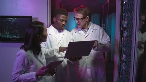 IT Specialists Working in Data Center