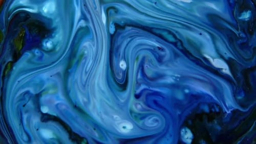 Swirling Abstract Blue Liquid Background
