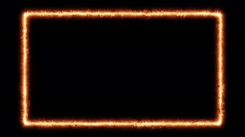 Glowing Fiery Rectangle Energy Border Animation