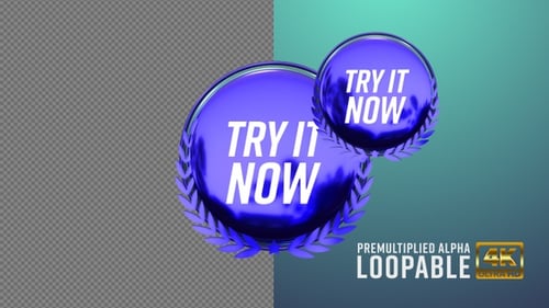 Jetzt ausprobieren Badge Looping mit Alpha Channel