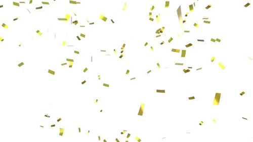 Golden Confetti Falling and Rising Loop for Celebrations
