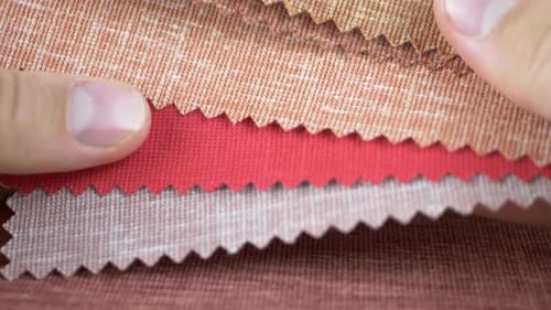 Close Up Footage of Colorful Fabric Swatches