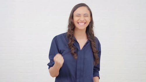 Happy Indian girl surprised