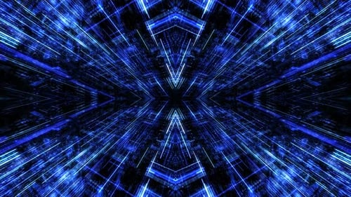 Abstract technology pattern with connecting lines and dots. 3D render 4K loop
