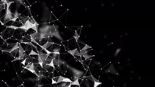 White Plexus Network Animation On White Background, High Tech Technology Network Background, Plexus