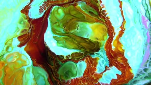 Abstract Bright Colours Paint Spreading Texture
