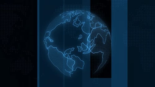 Digitale Technologie Hologramm Earth News Hintergrundanimation