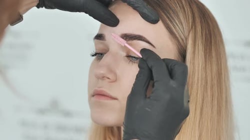 Eyebrow Shaping and Beauty Treatment in a Salon