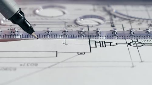 Plan Blueprint Closeup