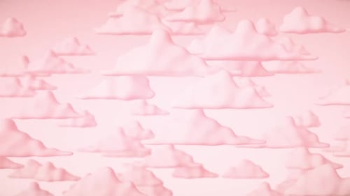 Soft Pink Clouds Moving Smoothly Background Animation
