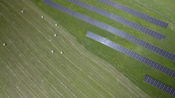 Solar Pv Panels installation Array Mounted in Green Field Land, New ...