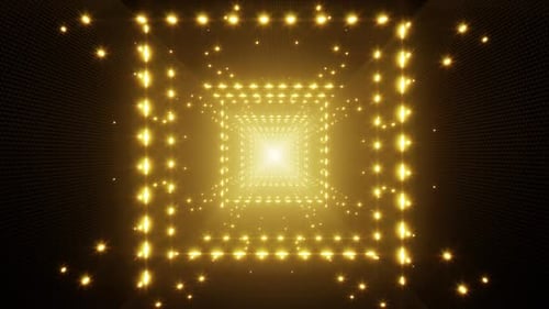 Yellow Glittering Event Light Tunnel