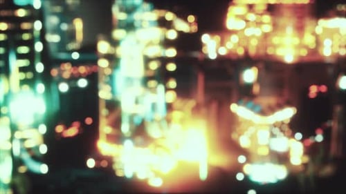 Blurred Abstract Background Lights Cityscape View