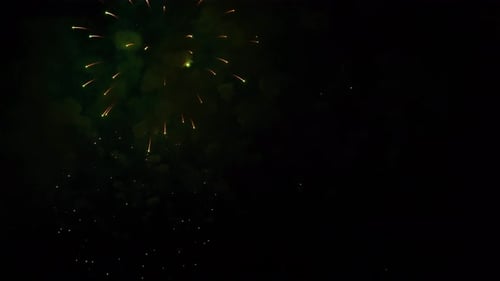 Spectacular Fireworks Exploding at Night